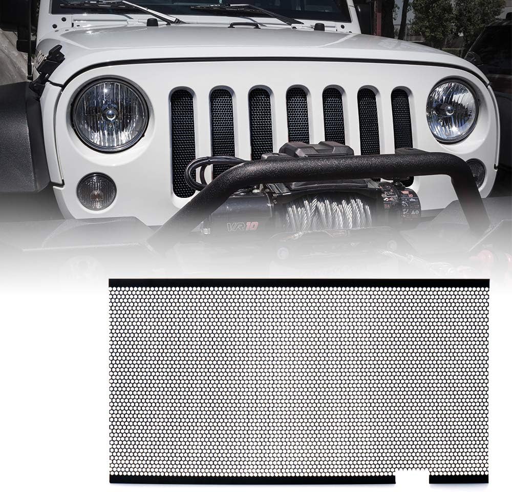 Xprite Black Aluminum Alloy Mesh Insert for Jeep Wrangler JK JKU