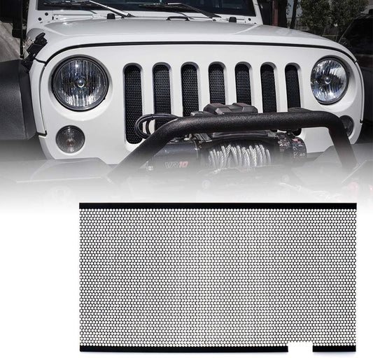Xprite Black Aluminum Alloy Mesh Insert for Jeep Wrangler JK JKU