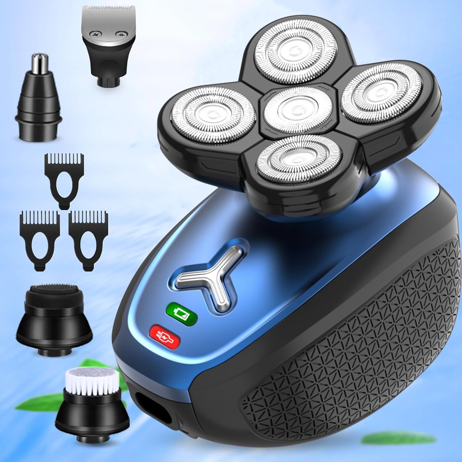 5 in 1 Electric Bald Head Shaver for Men - Ultimate Grooming Kit