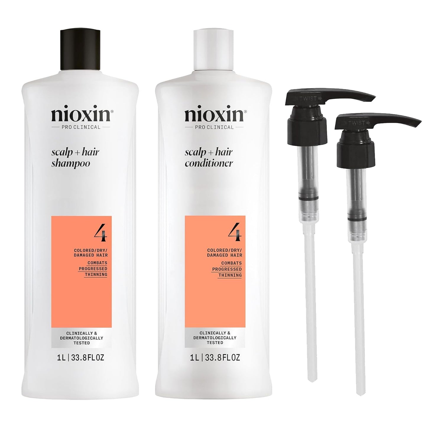 Nioxin Shampoo & Conditioner Liter Duo Sets for Thinning Hair