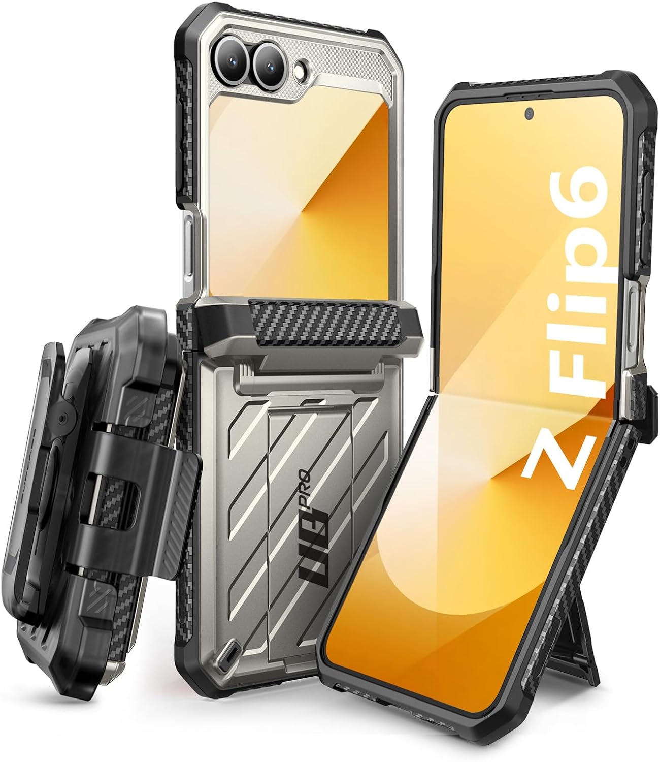 SUPCASE Galaxy Z Flip 7 FE Case with Stand & Hinge Protection