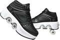 Double-Row Deform Wheel Automatic Walking Shoes 2-in-1 Roller Skate
