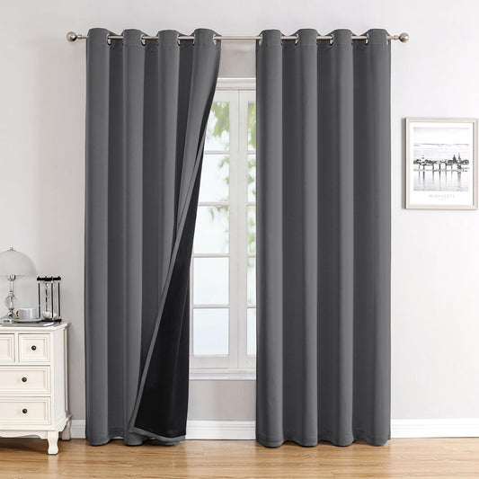 ChrisDowa 100% Blackout Curtains for Total Darkness and Comfort