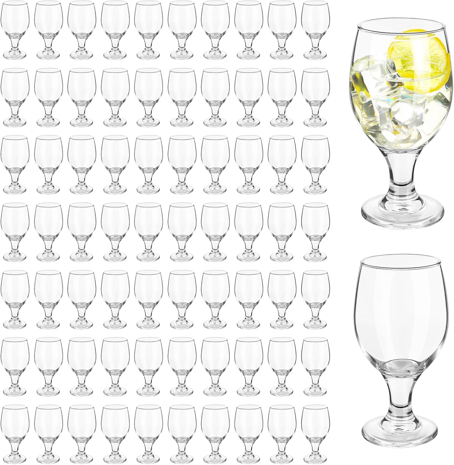 Patelai Set of 72 Clear Glasses for All Your Beverage Needs