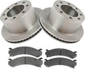 TRQ Dually Rear Brake Rotor & Ceramic Pad Set for 03-10 Express Savana