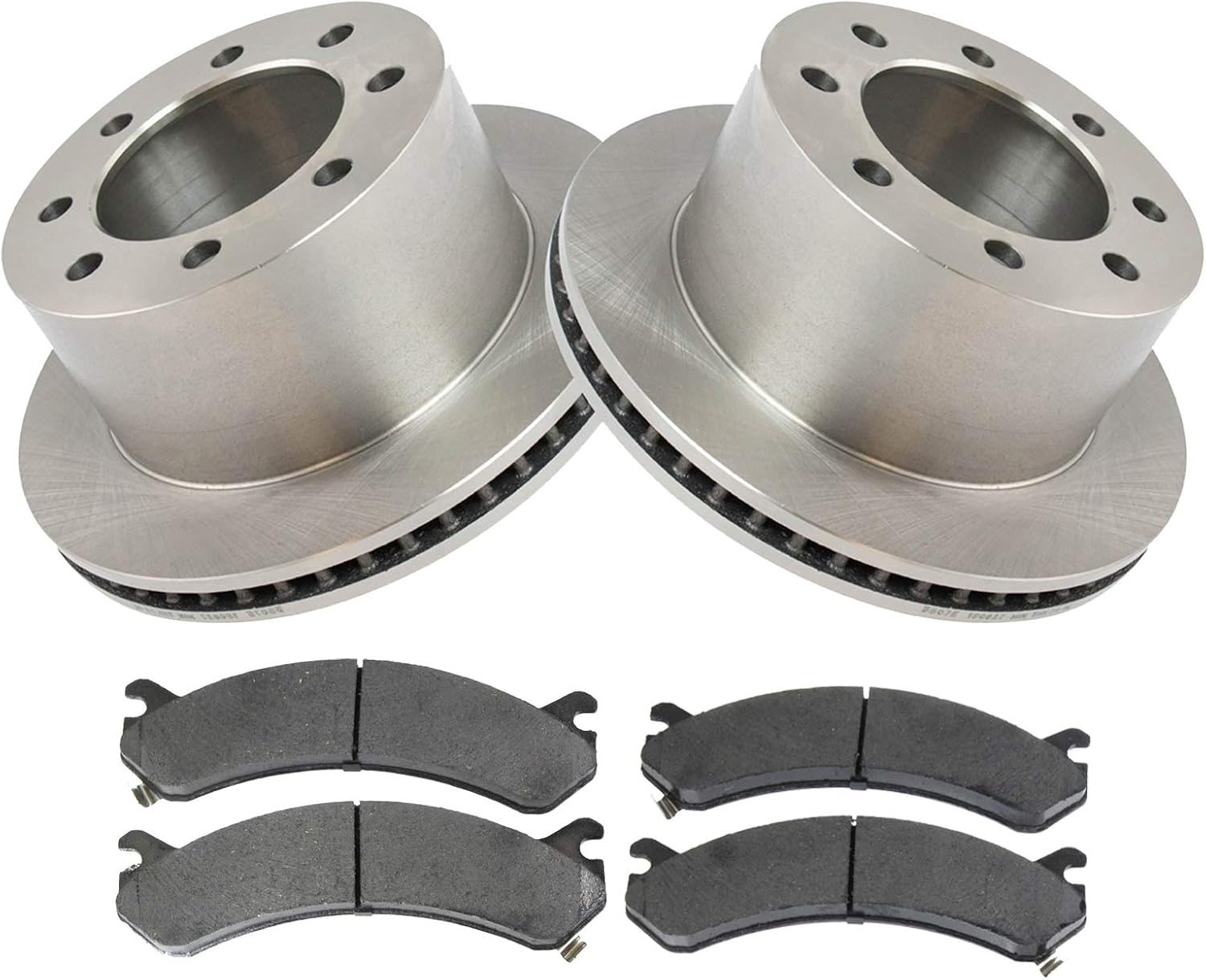 TRQ Dually Rear Brake Rotor & Ceramic Pad Set for Express Van
