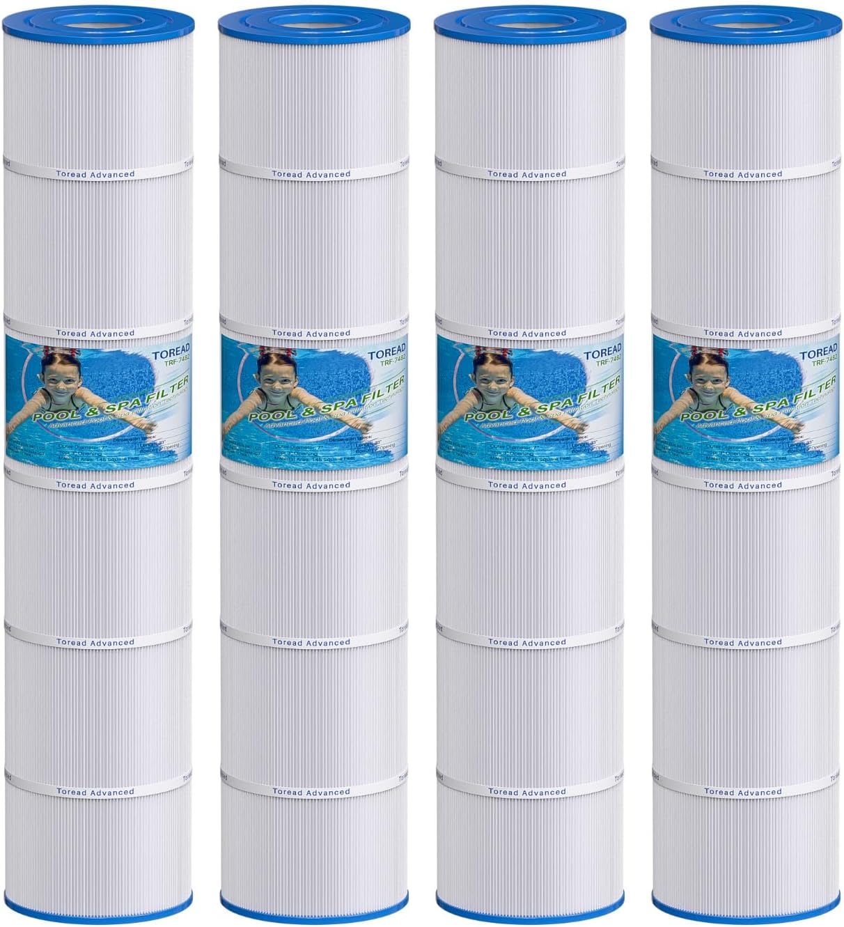 TOREAD PJAN145 Pool Filter Cartridge 4 Pack for Jandy CV580
