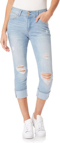 WallFlower Women's Luscious Curvy 23.5in Crop Mid-Rise Jeans - Insta