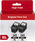 PG-245 XL Black Ink Cartridge for Canon Printers - 2 Pack