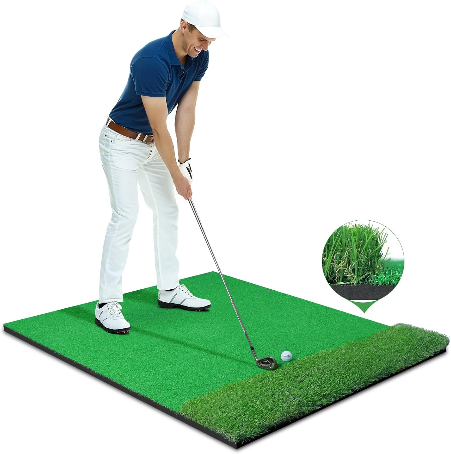 Premium Dual-Turf Golf Practice Mat by Ponsonbay