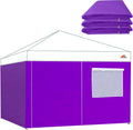 10x10ft Purple Sidewalls 4-Pack for Pop Up Canopy - Waterproof