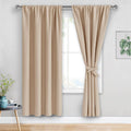 Blackout Curtains for Bedroom Thermal Insulated Noise Reducing - Beige