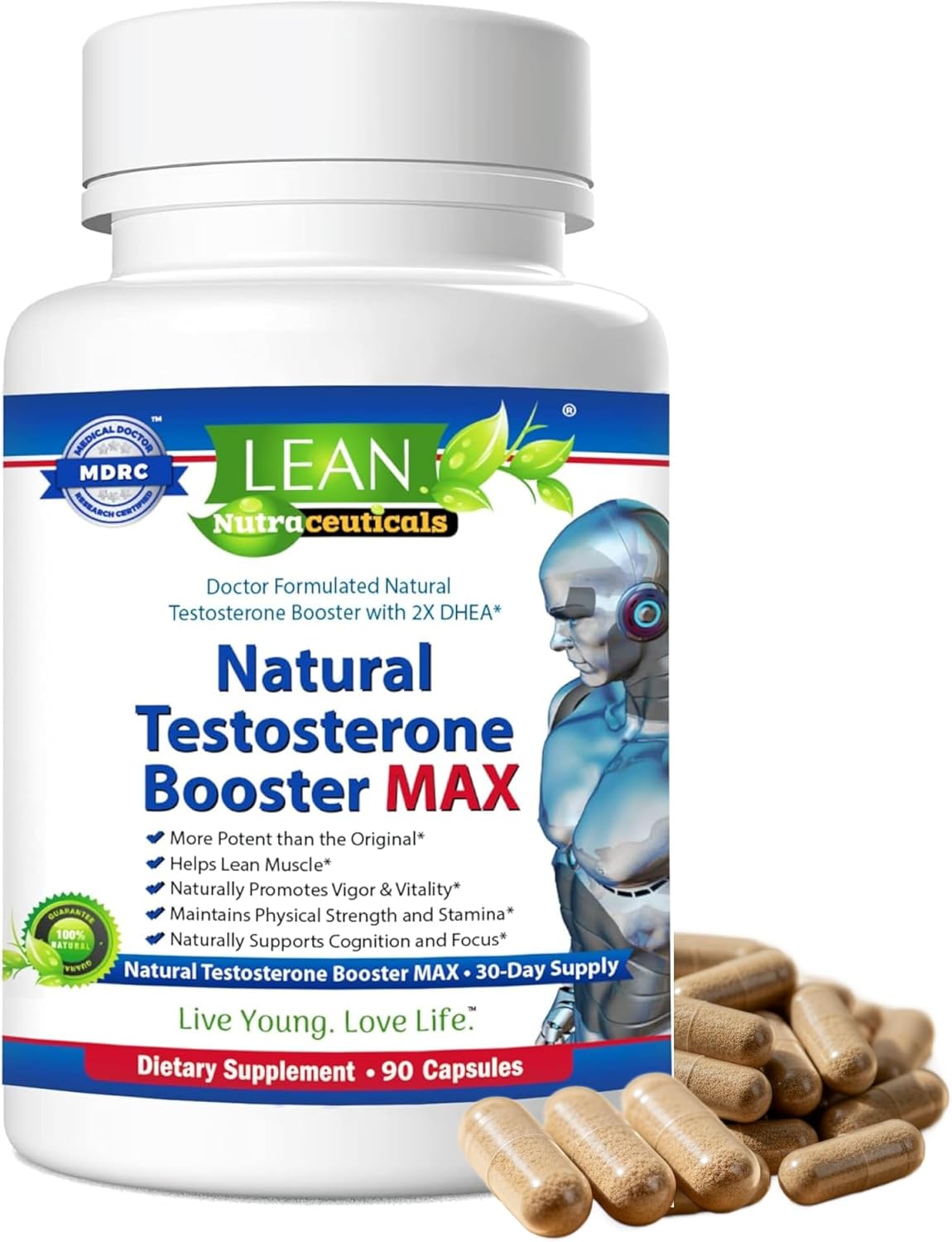 Lean Nutra Mens Testosterone Support for 50+ Male Vitality