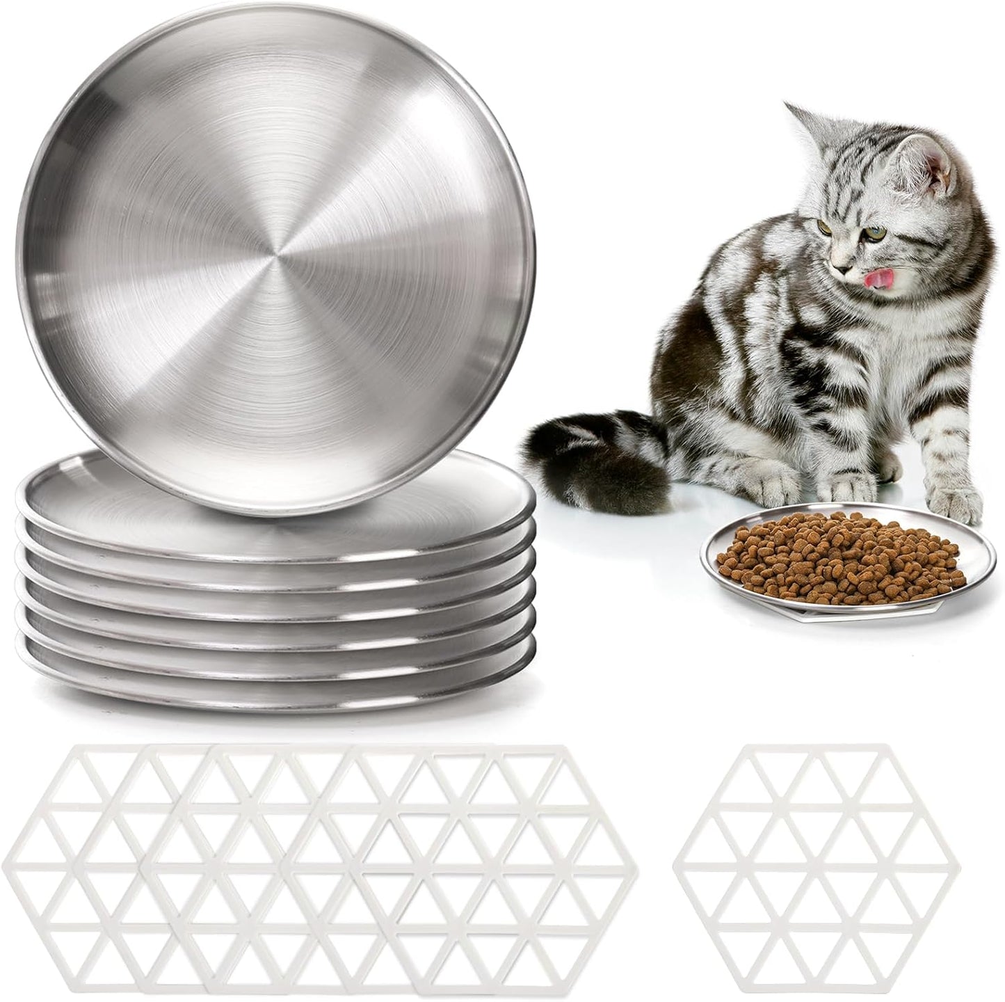 SOUJOY Whisker-Friendly Cat Bowl Set