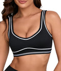 Move With You Women Sweetheart Padded Sports Bra - Square Neck Low can