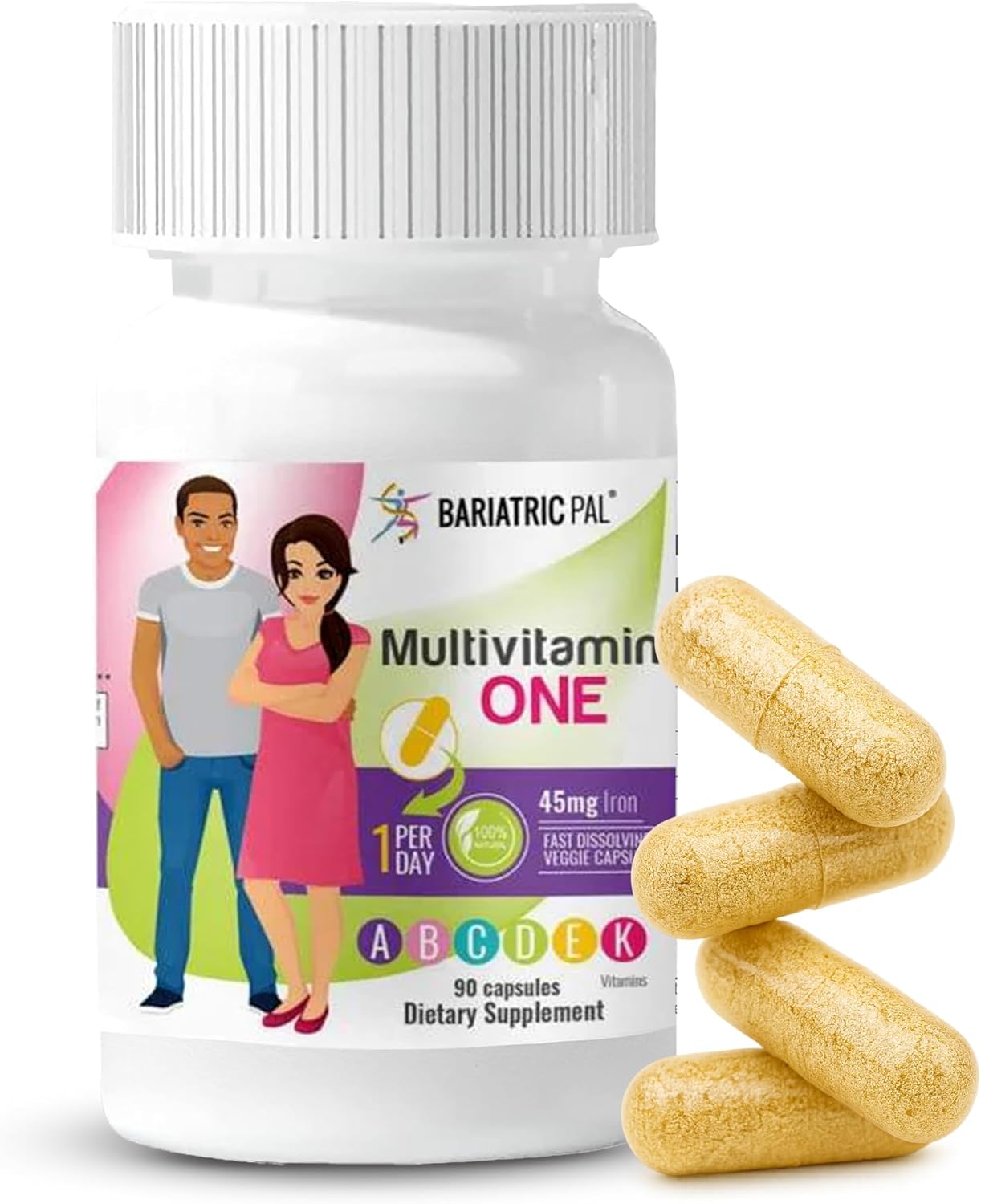 Bariatric Multivitamin ONE Capsule Daily with Iron for Health