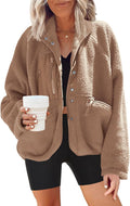 Nirovien Womens Fuzzy Fleece Jacket Button Down Sherpa Coat - Cozy not