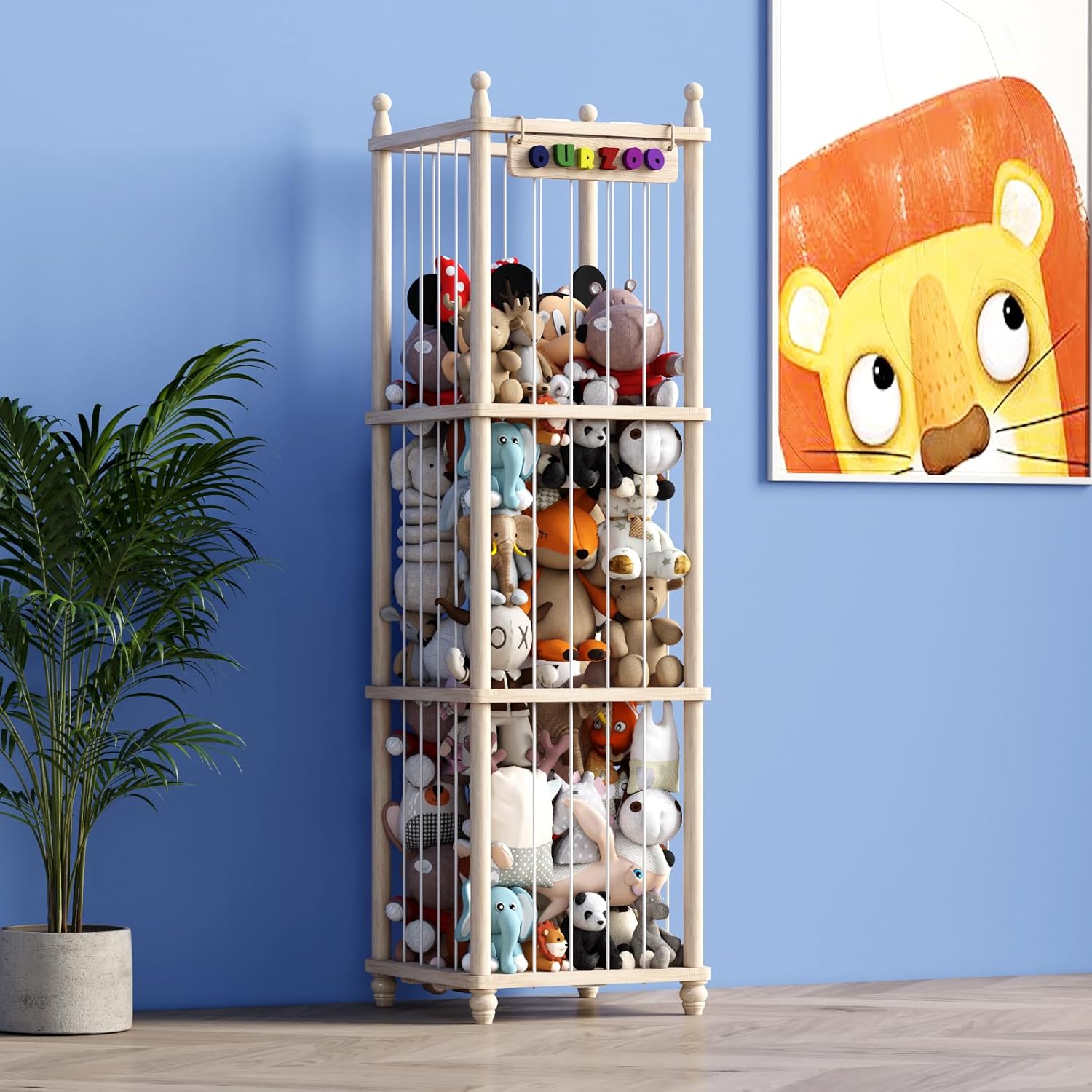 Stuffed Animal Storage Organizer for Kids - XL Toy Chest