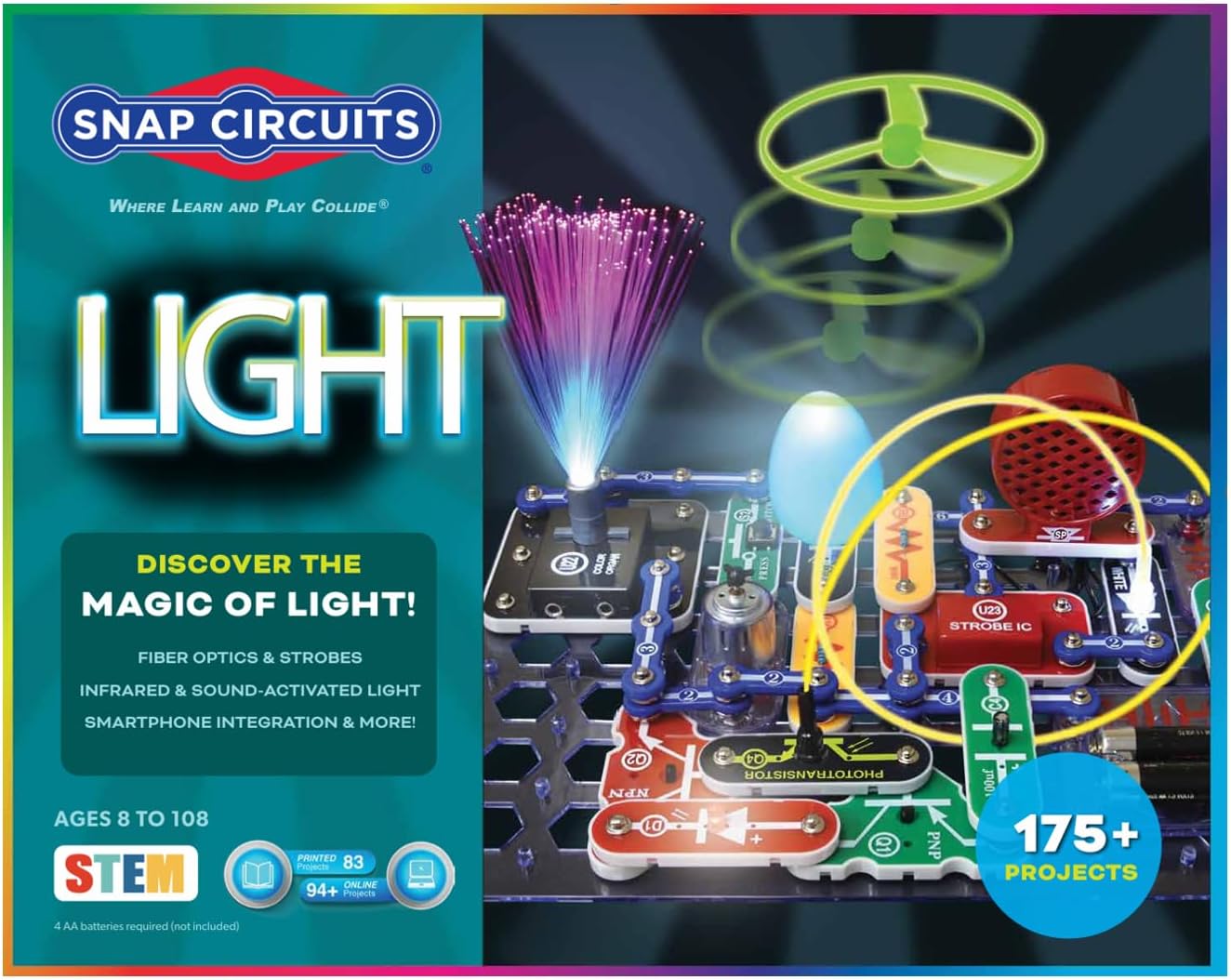 Snap Circuits Light Electronics Exploration Kit for Kids 8
