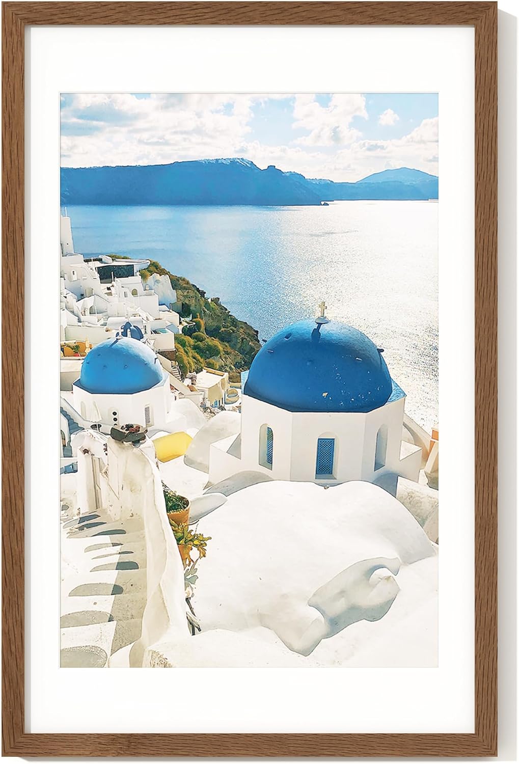 Axeman 14x22 Picture Frame - Solid Oak Wood Frame for Art