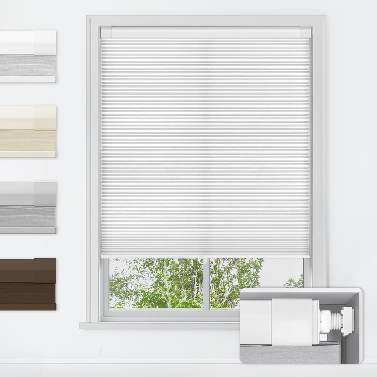 LazBlinds No Tools No Drill Cordless Cellular Shades for Home