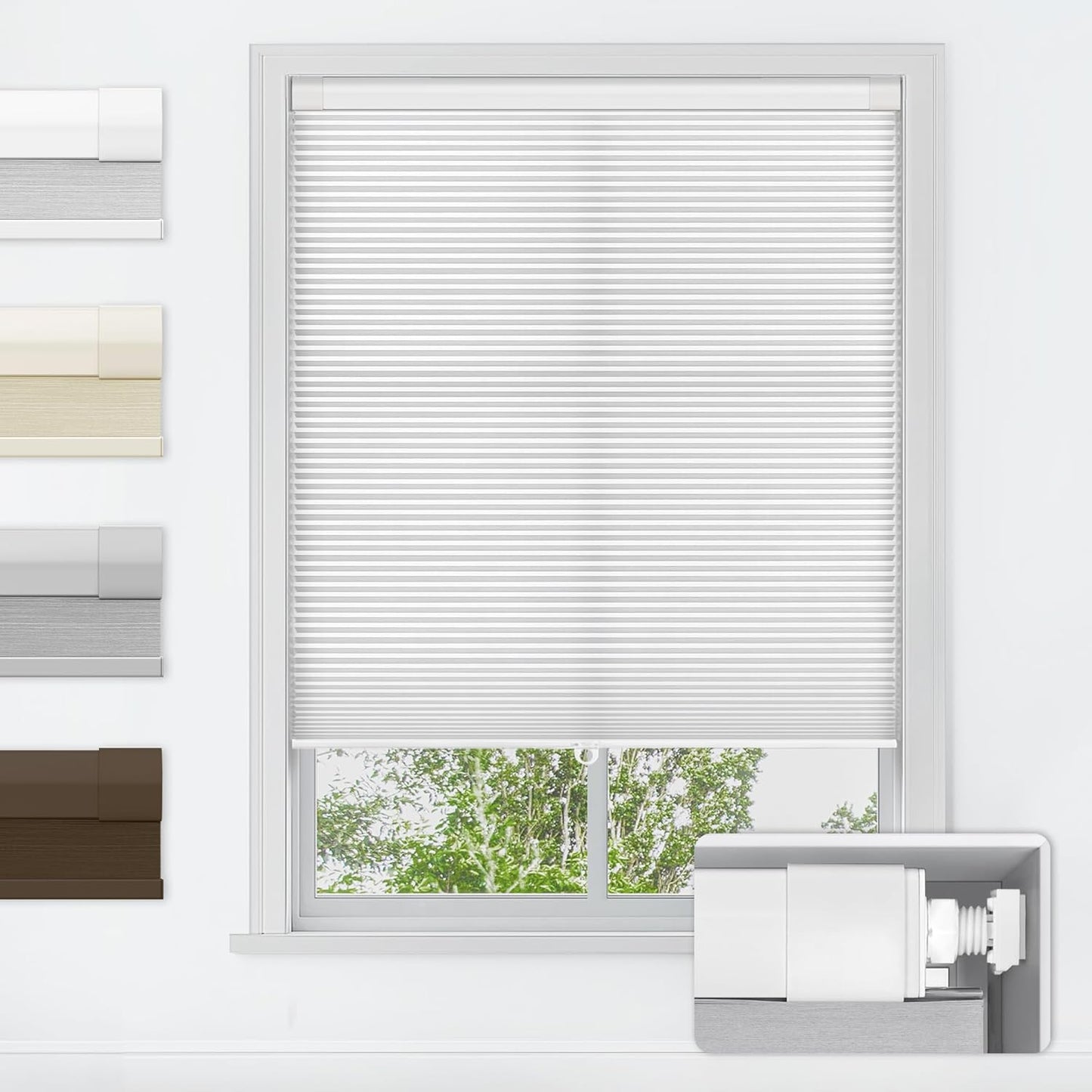 LazBlinds No Tools No Drill Cordless Cellular Shades for Home