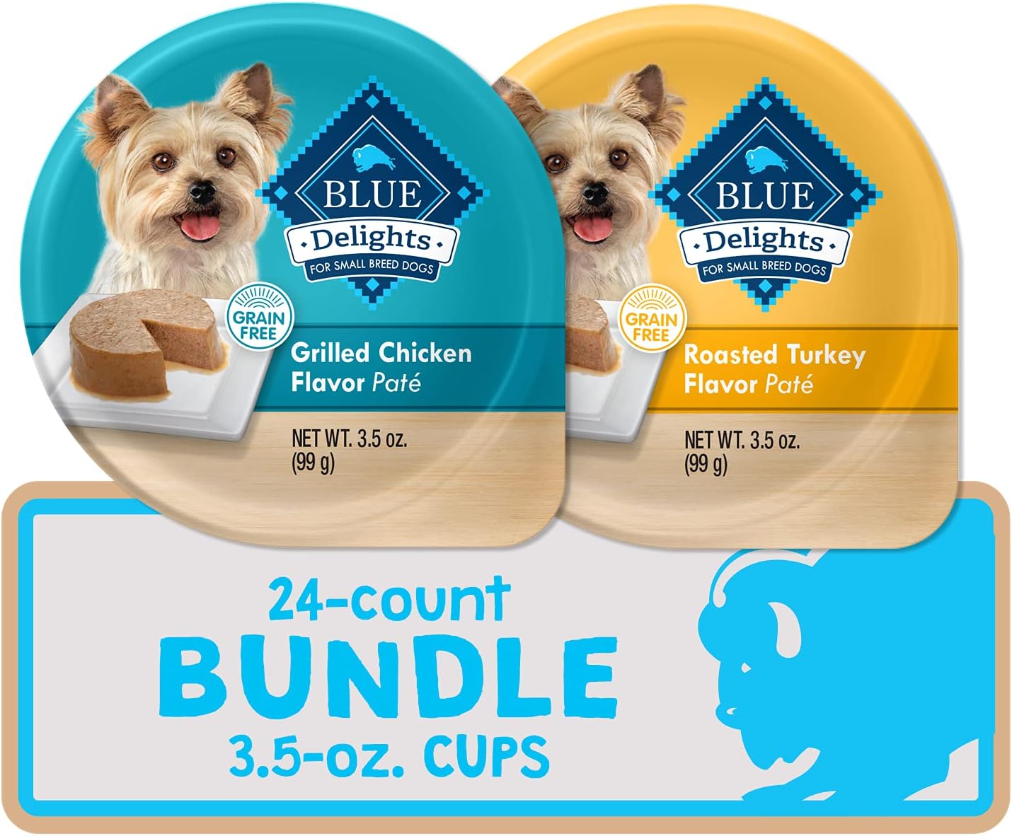 Blue Buffalo Delights Natural Small Breed Wet Dog Food Cups