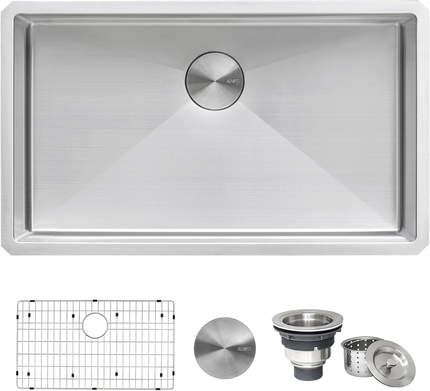 Ruvati 30-inch Undermount Kitchen Sink with Rounded Corners