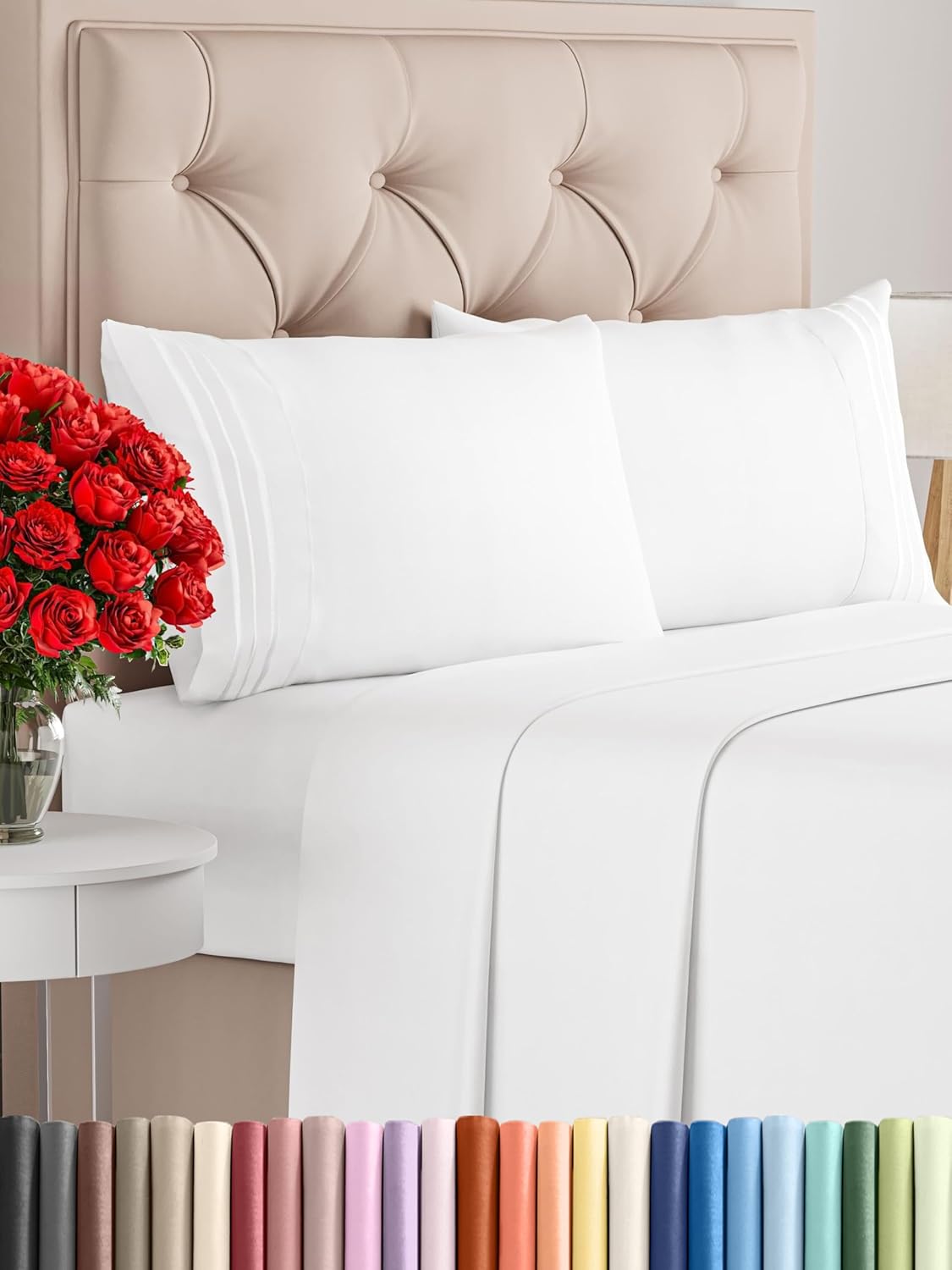 King Size 4 Piece Sheet Set - Comfy Breathable Cooling Sheets