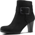 mysoft Women's Booties with Heel - Comfortable Chunky Stacked Ankle is
