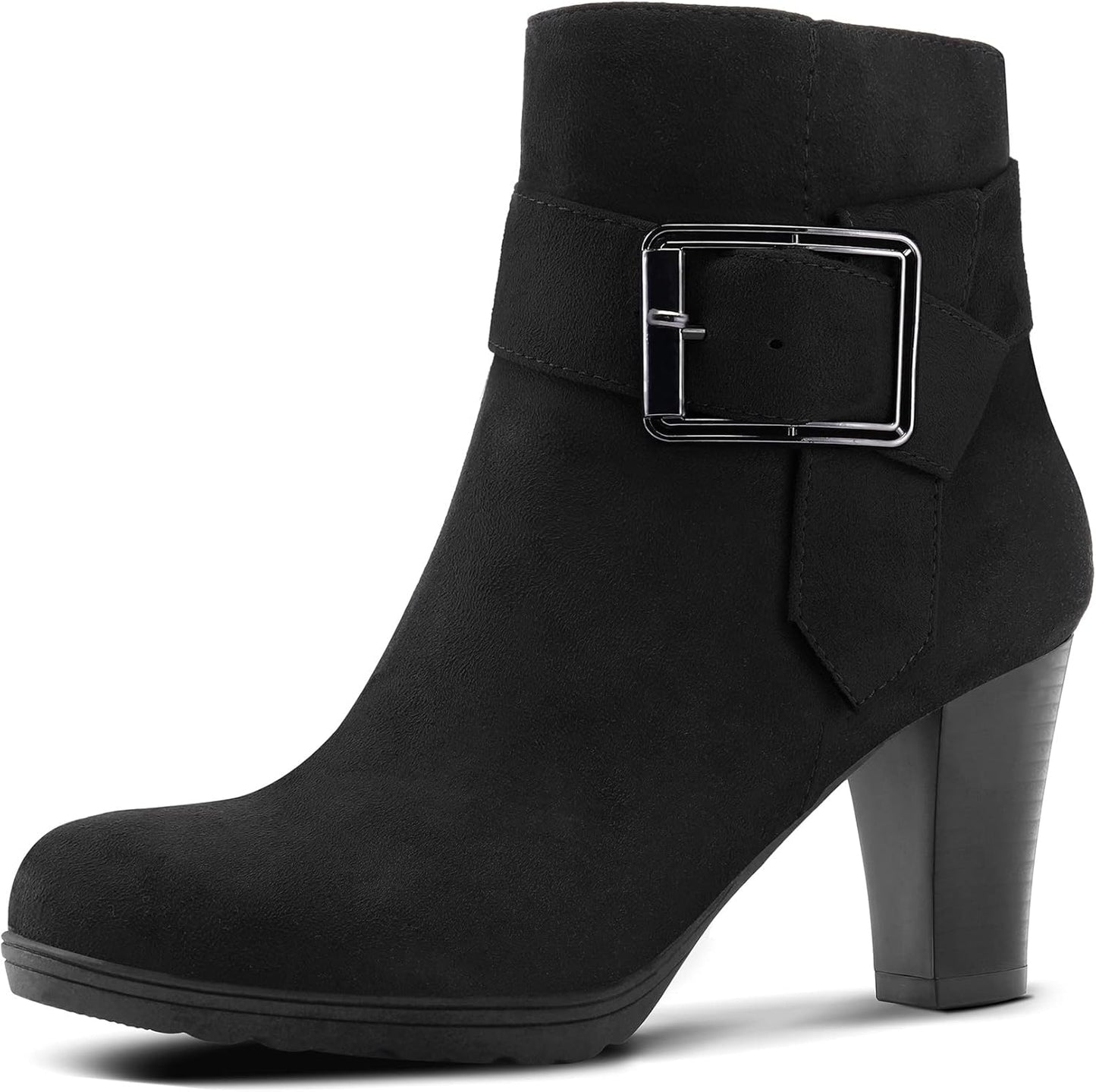 mysoft Women's Booties with Chunky Stacked Heel for Style