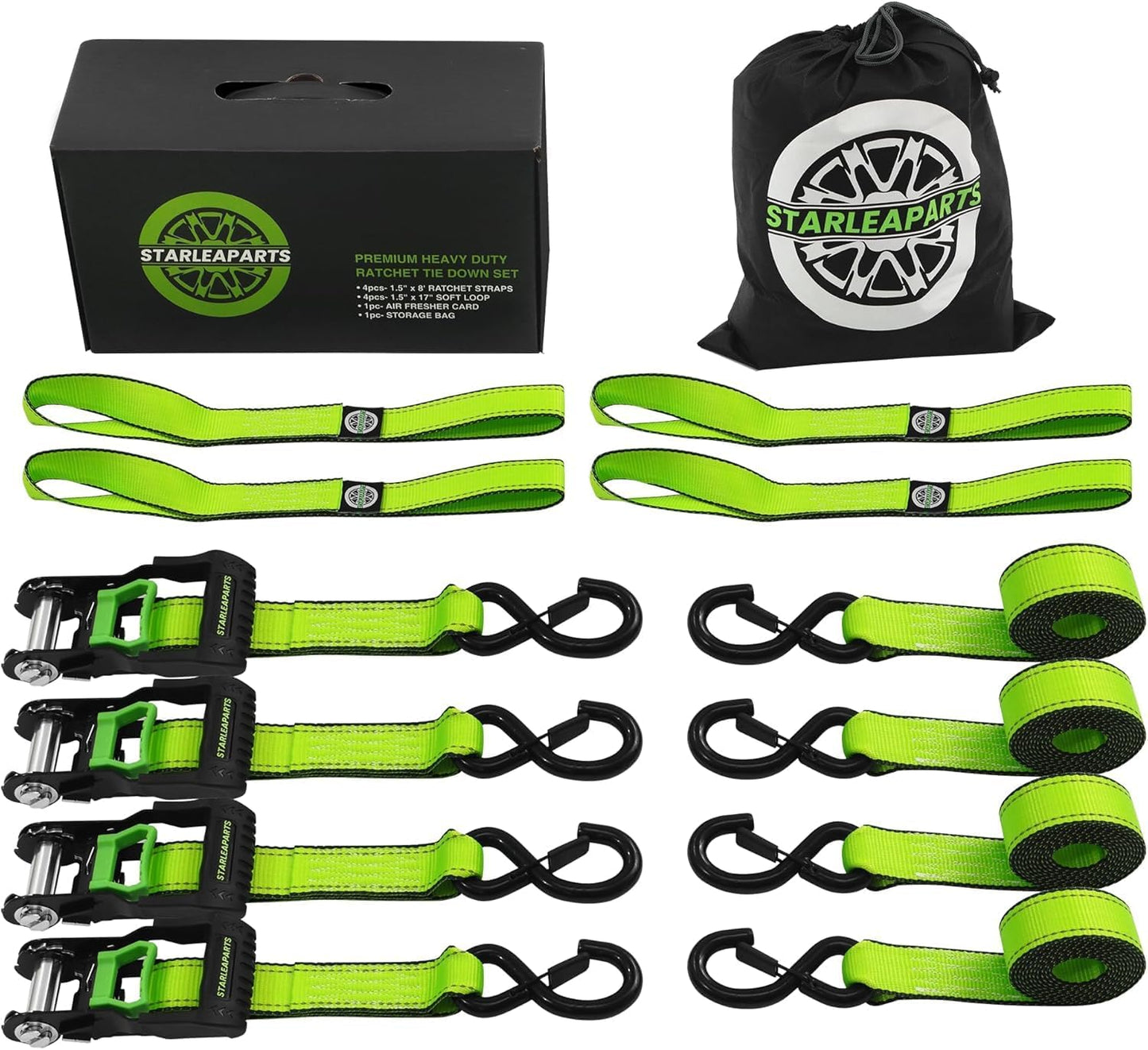 Motorcycle Tie Down Strap Set with 5250lb Break Strength