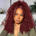 18 Inch Bob Wig Human Hair 13x6 Frontal Lace Wig - Natural Curly Look