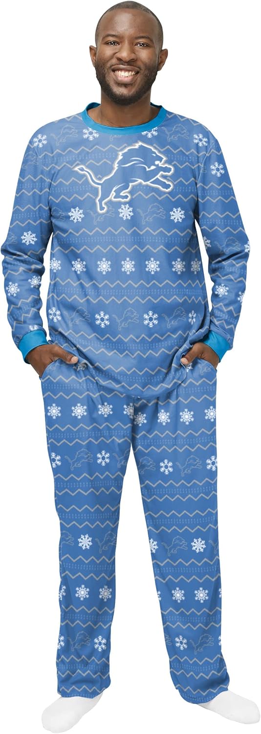 FOCO NFL Men's Team Color Pajama Set for Ultimate Comfort