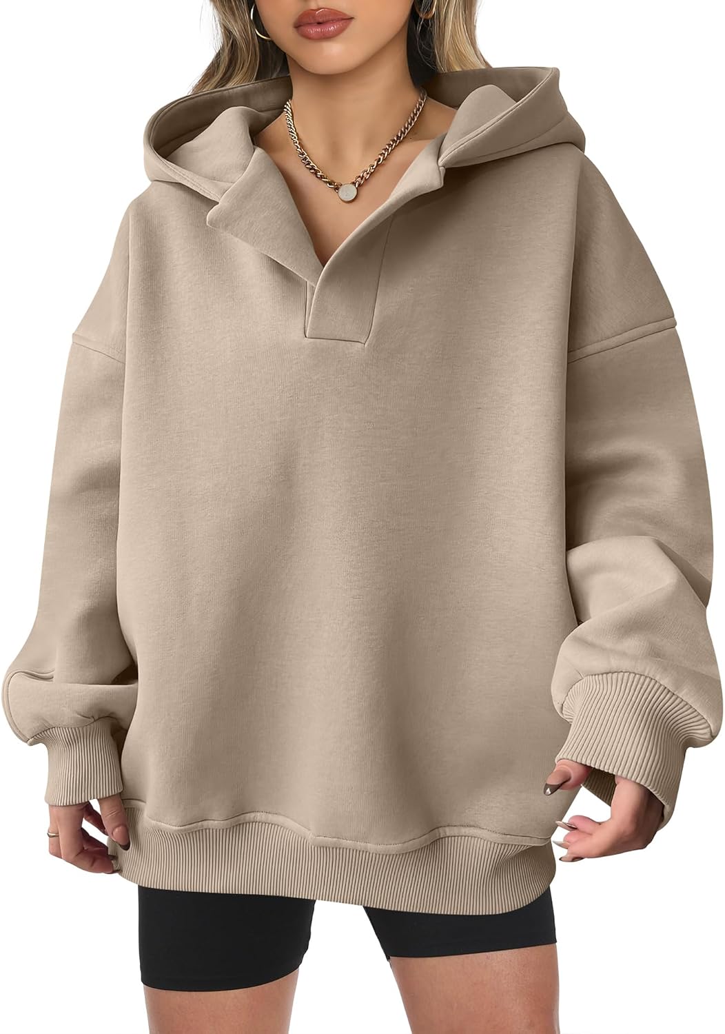 Oversized Hoodies for Women - Trendy V Neck Sweatshirts