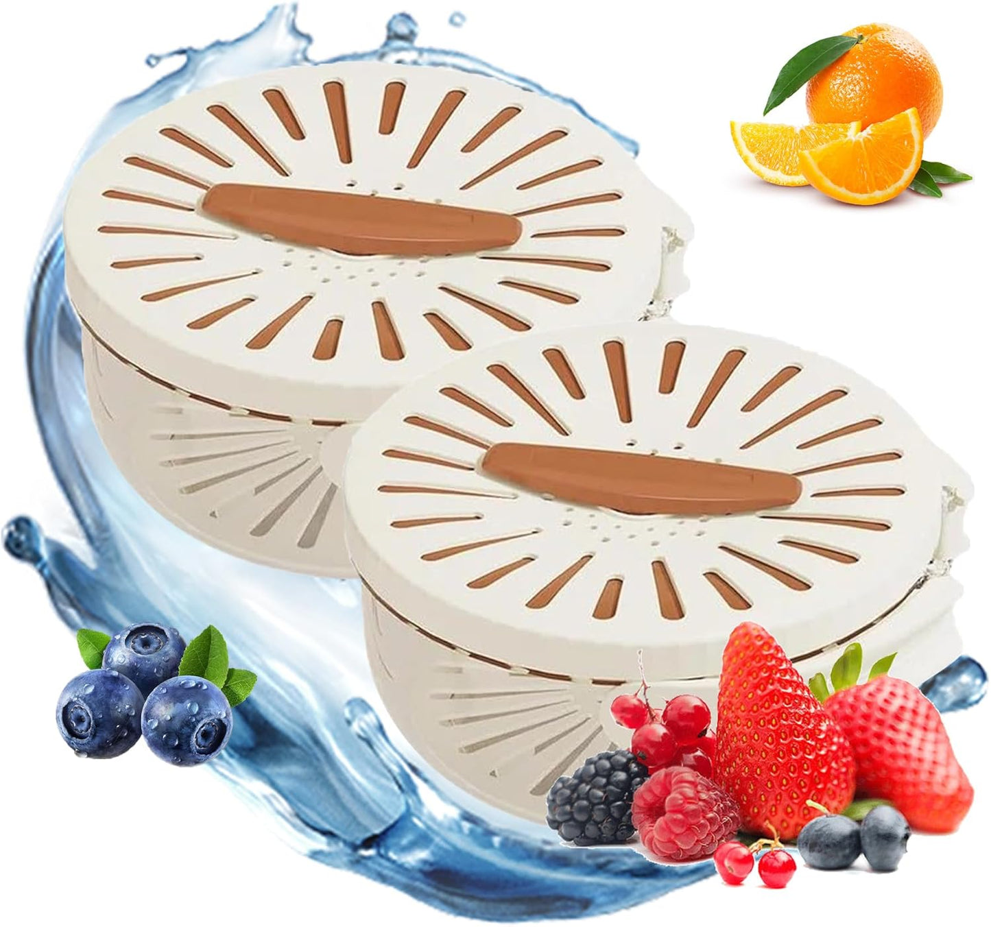 Raidley 2 in 1 Draining Basket - Hassle-Free Fruit Washing!