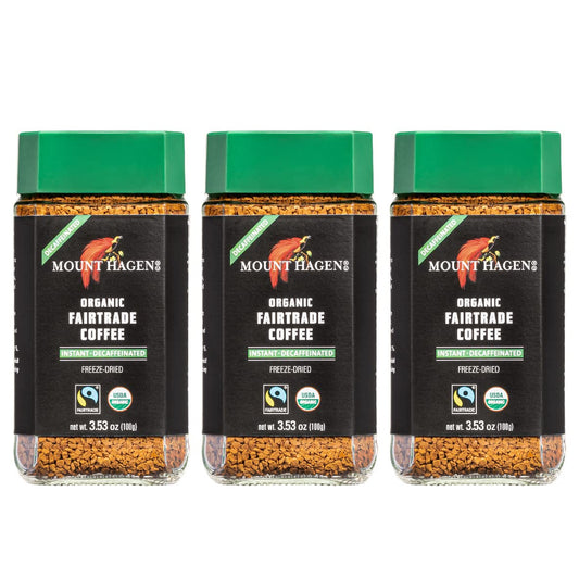 Mount Hagen Organic Freeze Dried Instant Decaf Coffee 3 Pack
