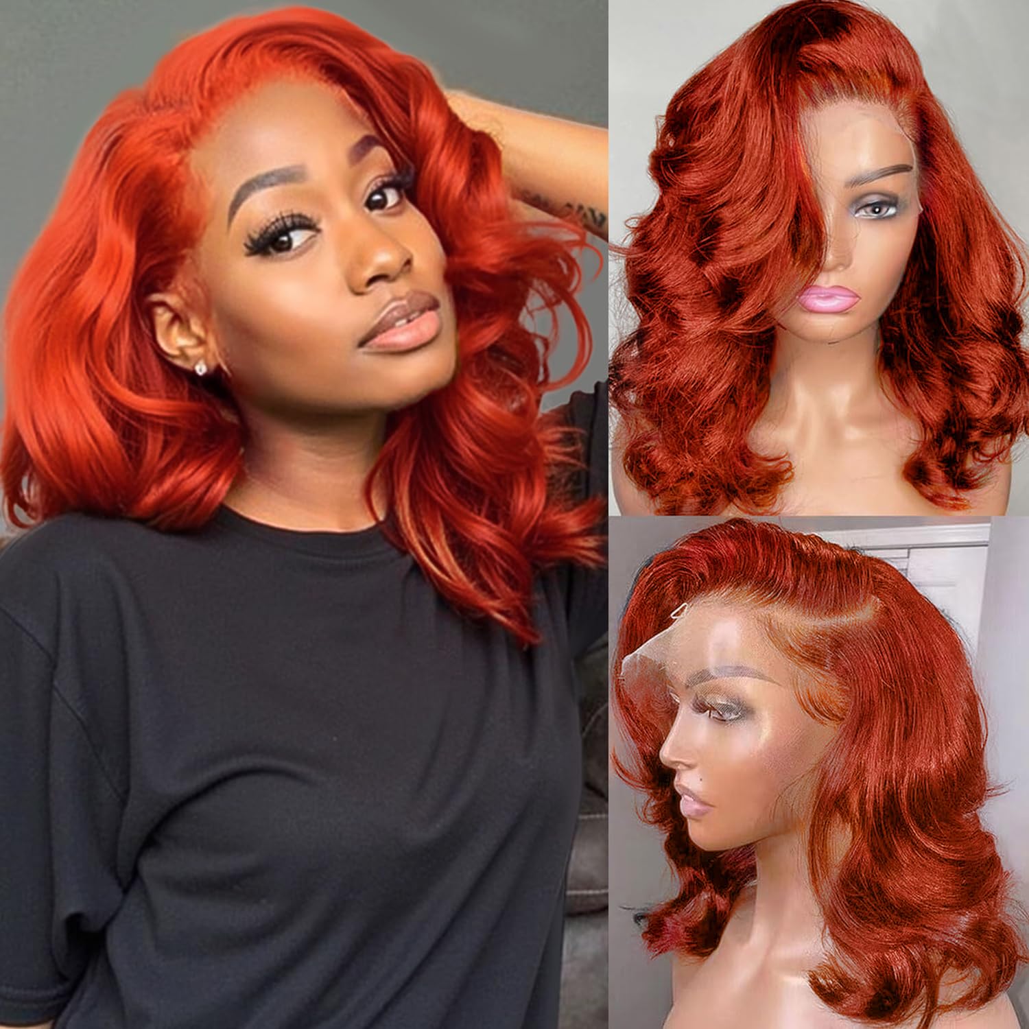 Ginger Body Wave Lace Front Wigs Human Hair for Stylish Looks