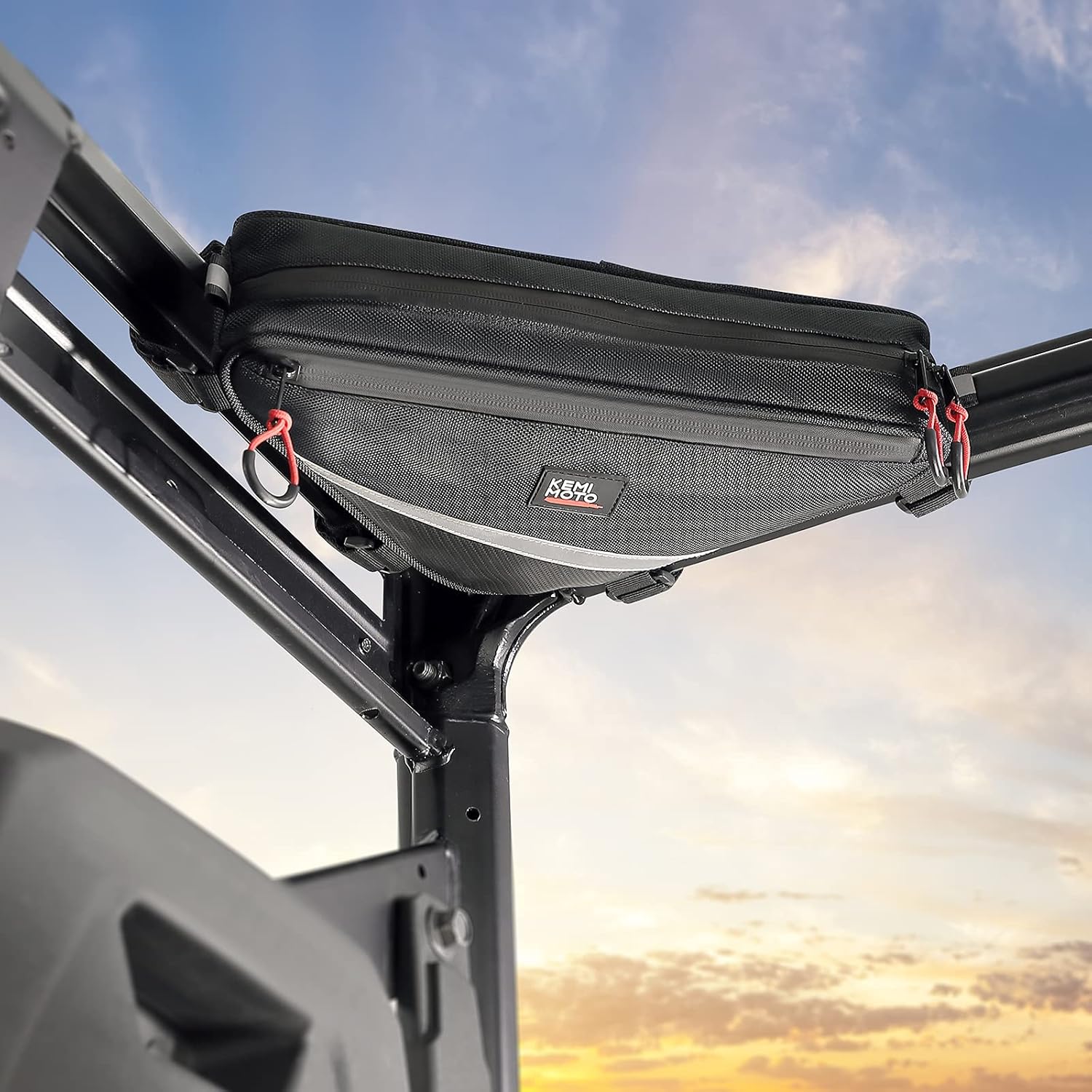KEMIMOTO UTV Roll Bar Triangle Storage Bag for Ultimate Convenience