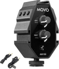 Movo AM100 2-Channel Microphone Audio Mixer - Dual Mic Adapter