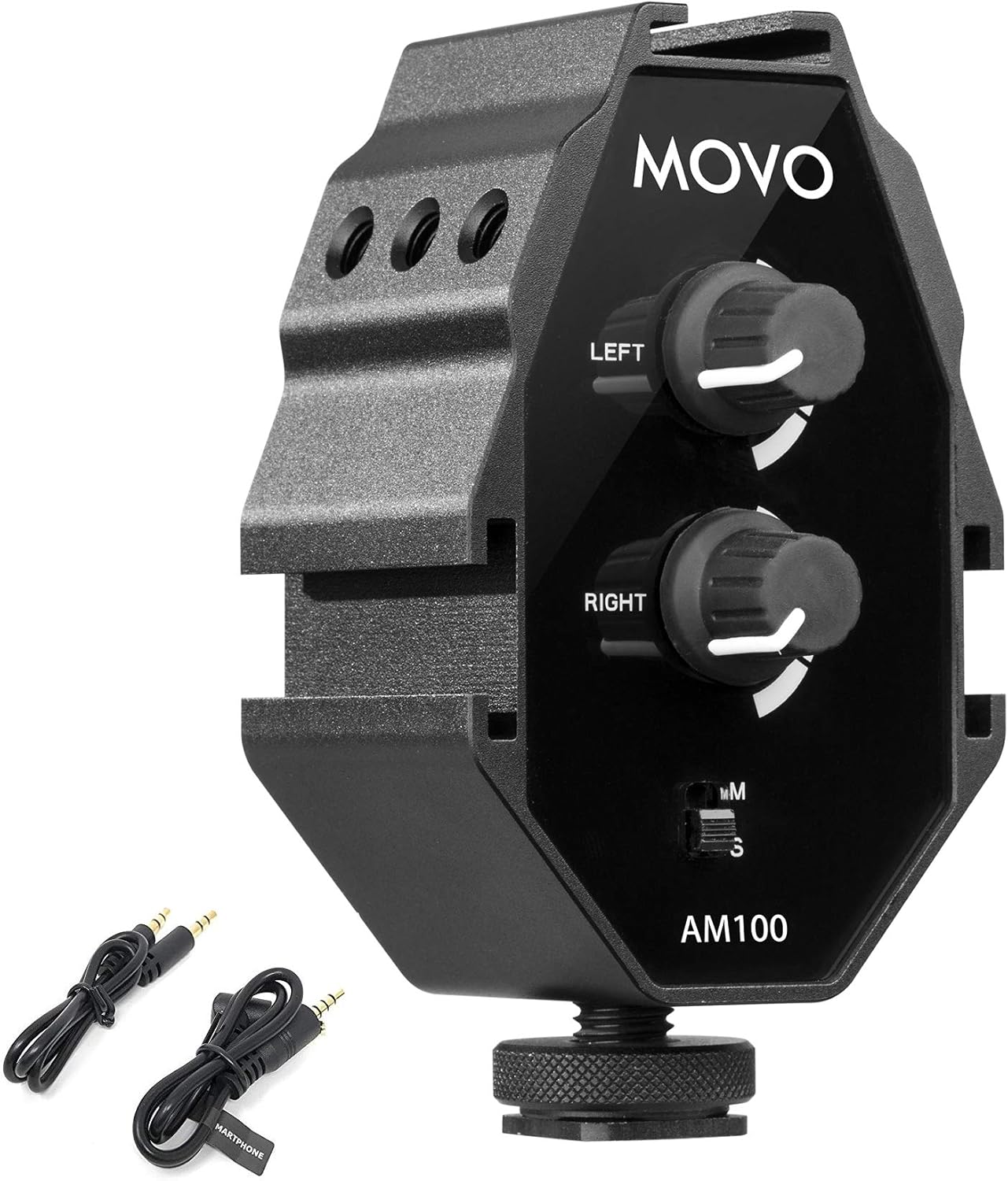 Movo AM100 2-Channel Microphone Mixer for DSLR and Smartphones