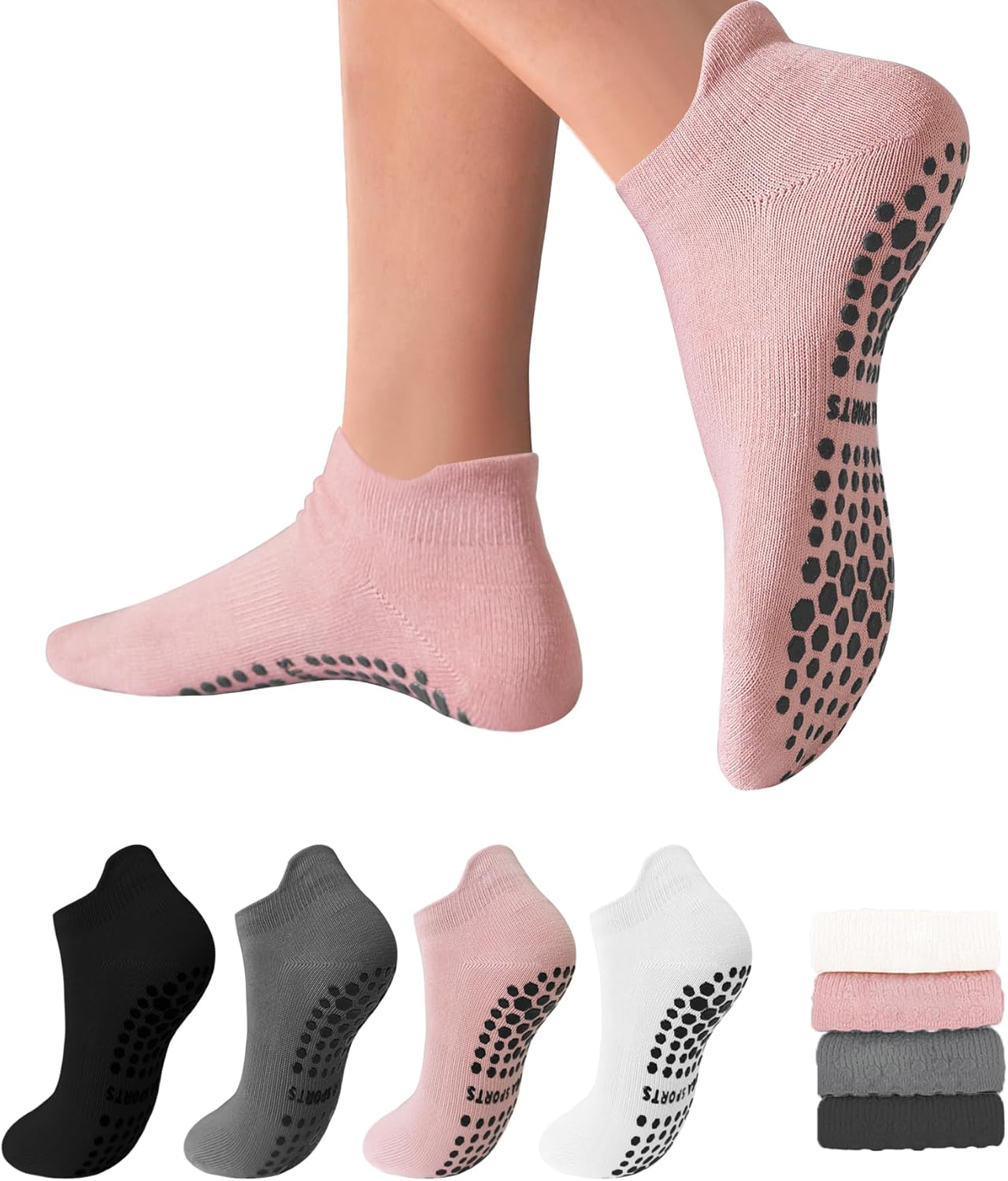 Non-Slip Pilates Grip Socks Set - Elapse Space