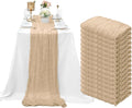 Beige Cheesecloth Table Runner 10ft 15 Pack - Rustic Boho Table Decor