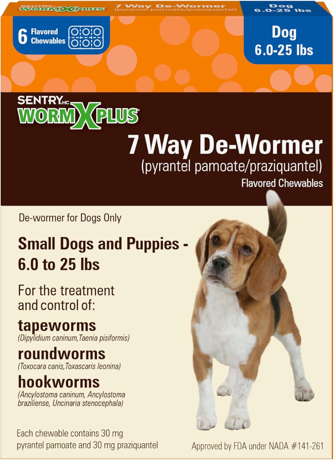 Sentry PET Care HC Worm X Plus 7 Way De-Wormer for Dogs