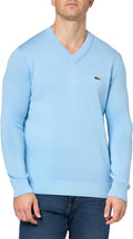 Lacoste Men's Long Sleeve Regular Fit V-neck Organic Cotton Sweater