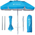 Portable 6ft Folded Travel Beach Umbrella - Compact UPF 50+ Protection