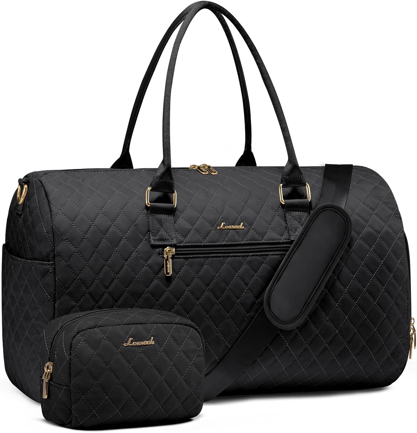 LOVEVOOK Travel Duffle Bag with Shoe Compartment and Toiletry Bag