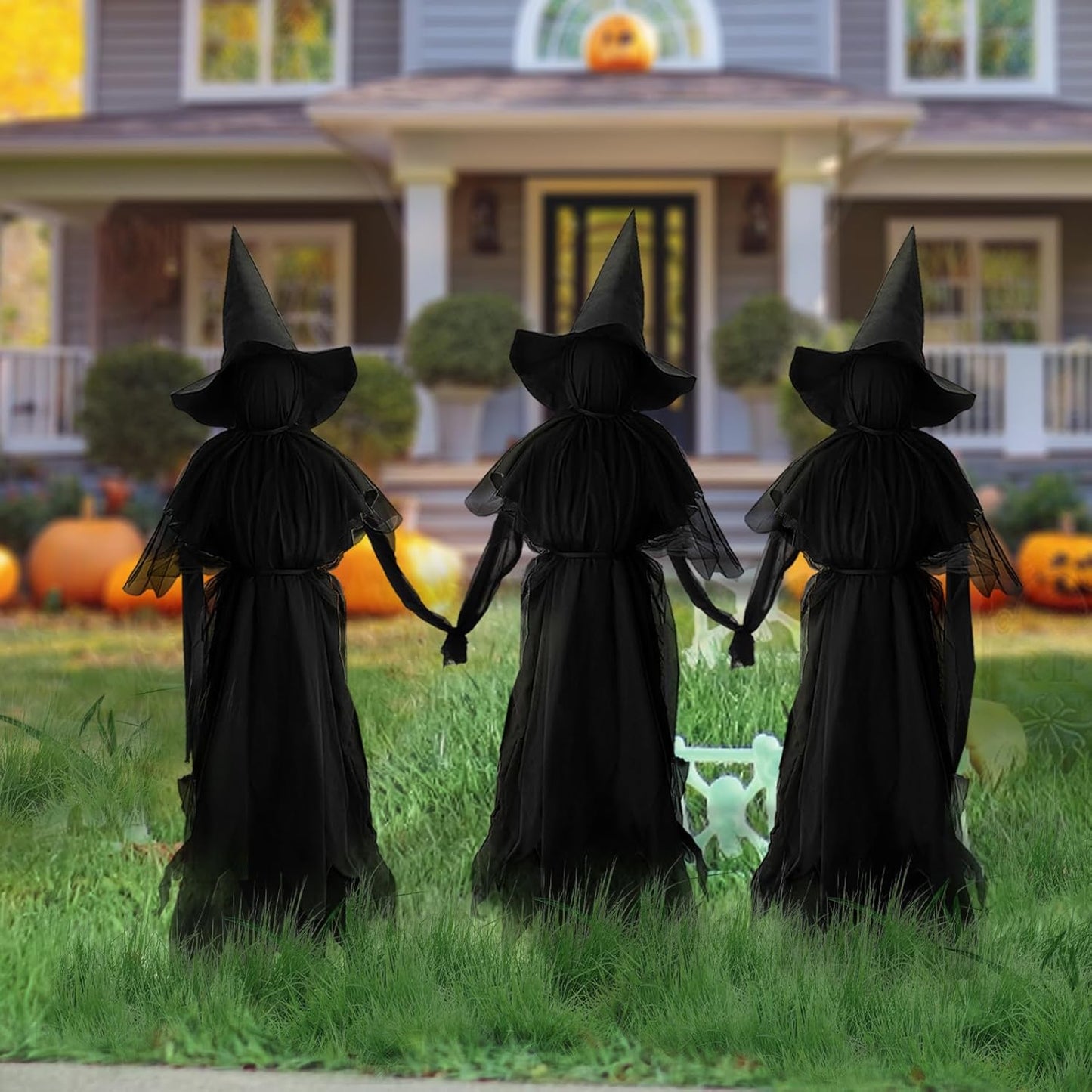 Afonso Halloween Decorations Outdoor - 3 Witches Holding Hands