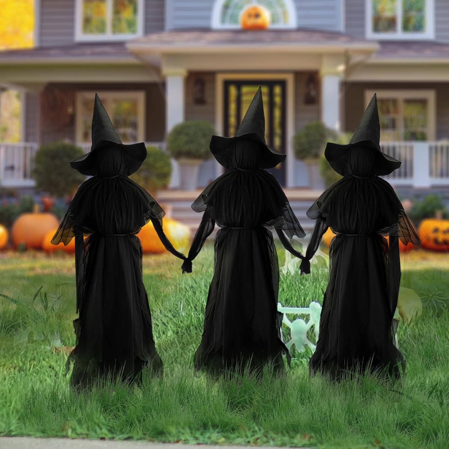 Afonso Halloween Decorations Outdoor - 3 Witches Holding Hands
