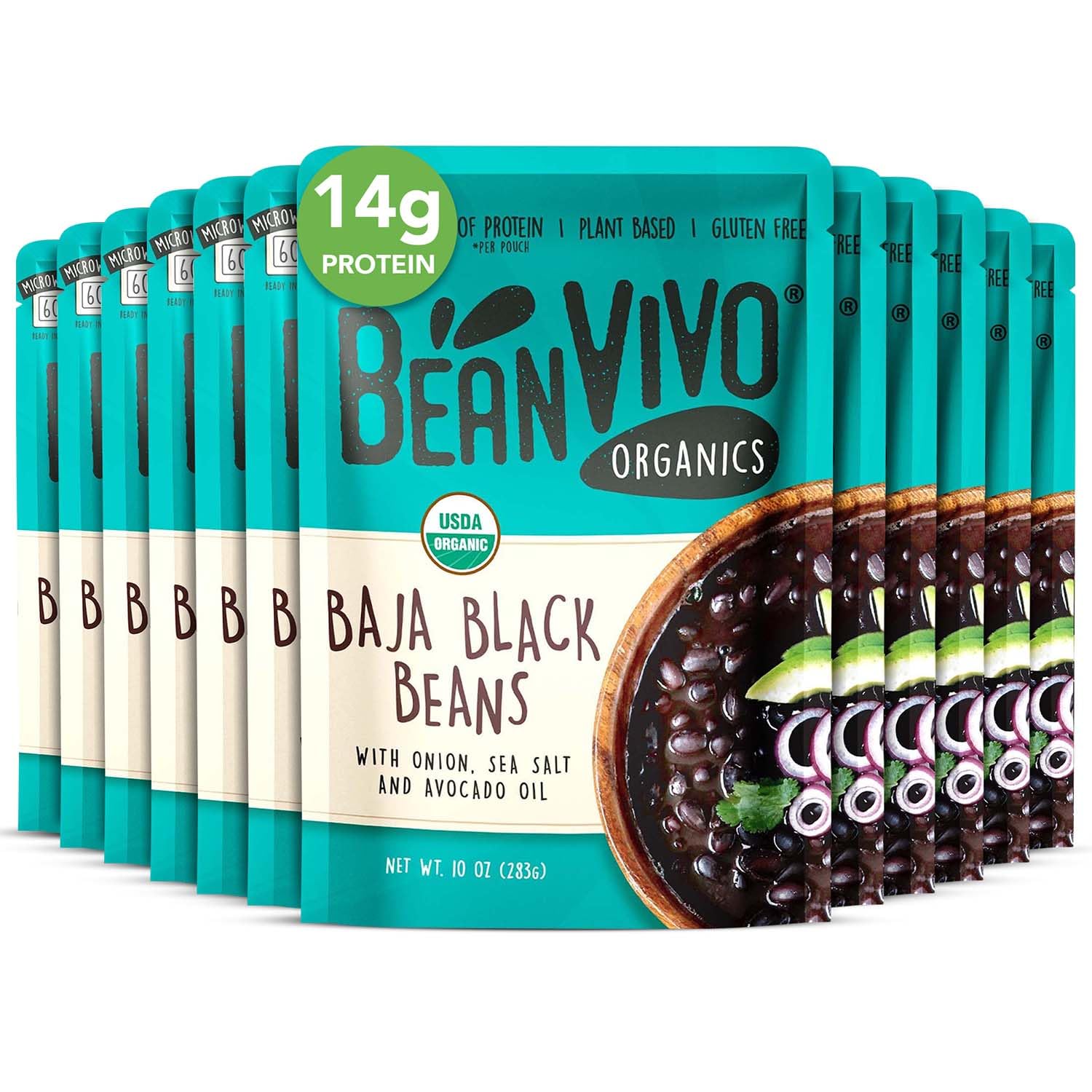 Nutritious Plant Based Protein Baja Black Beans - Pack of 12